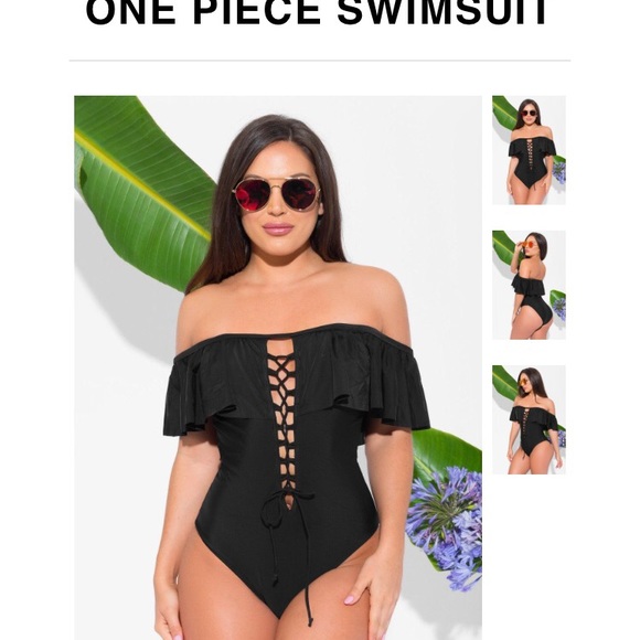 cute black bathing suit